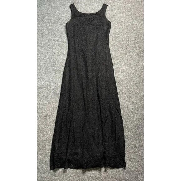 Harlow Dresses & Skirts - Harlow Womens Nites Black A Line Dress Lace Formal Evening Maxi Sleeveless 4